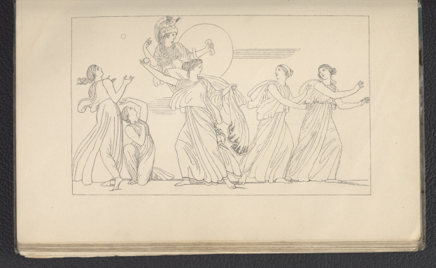 Ein Buchumschlag mit einer lebendigen Illustration einer Gruppe von Frauen, die zusammen tanzen.